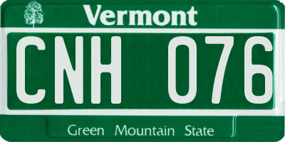 VT license plate CNH076
