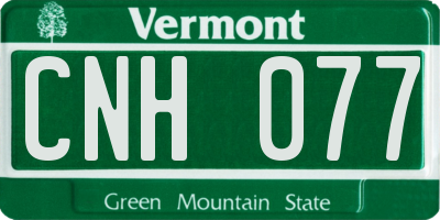 VT license plate CNH077