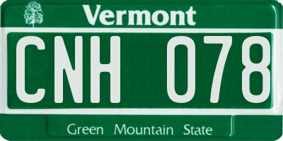 VT license plate CNH078