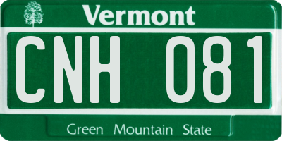 VT license plate CNH081