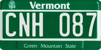 VT license plate CNH087