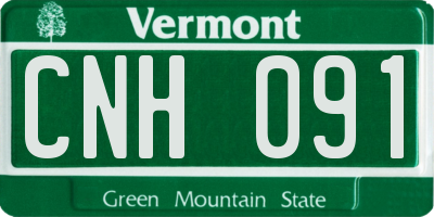 VT license plate CNH091