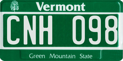VT license plate CNH098
