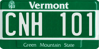 VT license plate CNH101