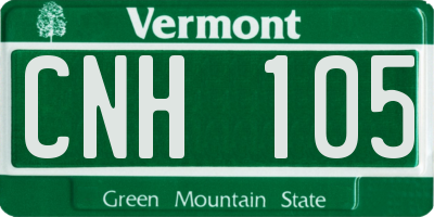 VT license plate CNH105