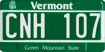 VT license plate CNH107