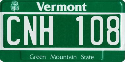 VT license plate CNH108