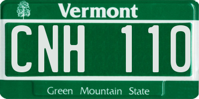 VT license plate CNH110