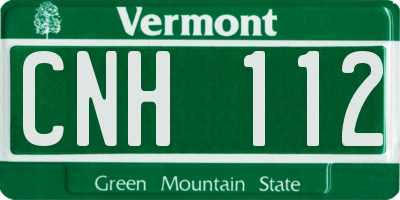 VT license plate CNH112
