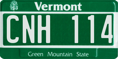 VT license plate CNH114