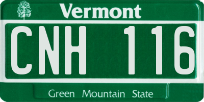 VT license plate CNH116