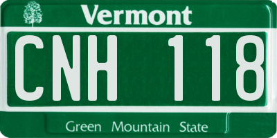 VT license plate CNH118