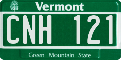 VT license plate CNH121