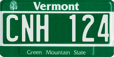VT license plate CNH124