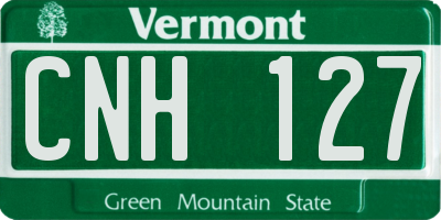 VT license plate CNH127
