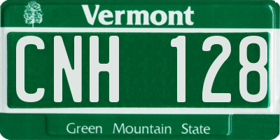 VT license plate CNH128