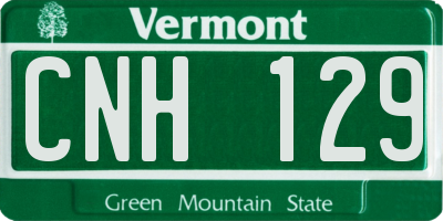 VT license plate CNH129