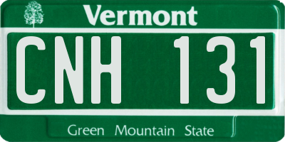 VT license plate CNH131