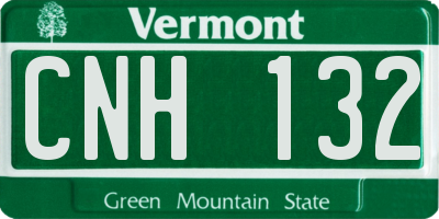 VT license plate CNH132