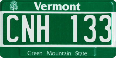 VT license plate CNH133