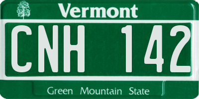 VT license plate CNH142