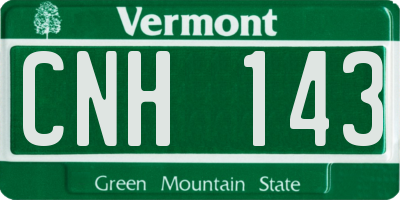 VT license plate CNH143