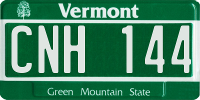 VT license plate CNH144