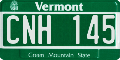 VT license plate CNH145