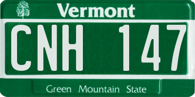 VT license plate CNH147