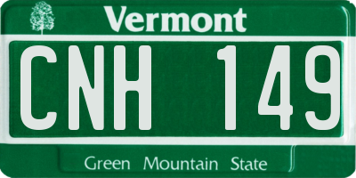 VT license plate CNH149