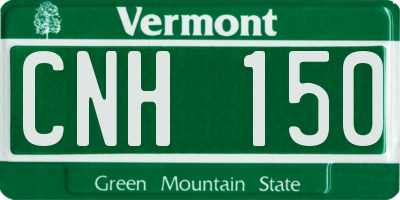 VT license plate CNH150