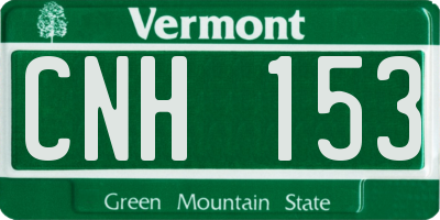 VT license plate CNH153