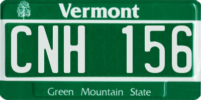 VT license plate CNH156