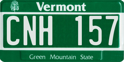 VT license plate CNH157