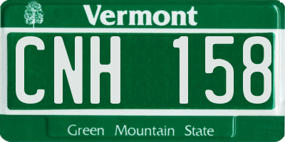VT license plate CNH158