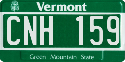 VT license plate CNH159