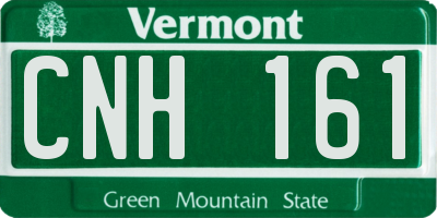 VT license plate CNH161