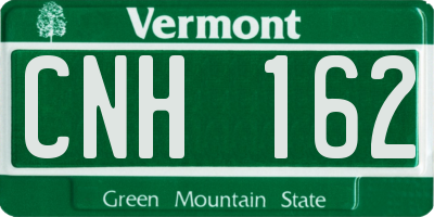 VT license plate CNH162