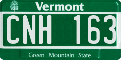 VT license plate CNH163