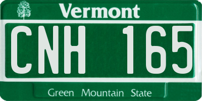 VT license plate CNH165