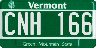 VT license plate CNH166