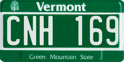 VT license plate CNH169