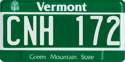 VT license plate CNH172
