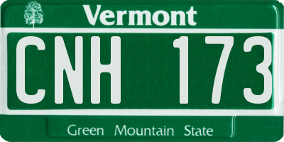 VT license plate CNH173