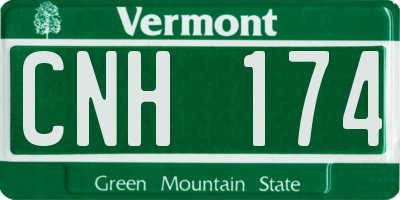 VT license plate CNH174