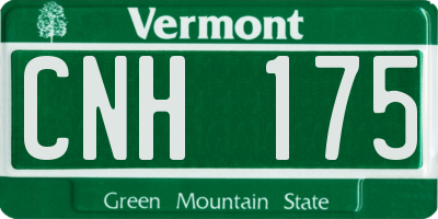 VT license plate CNH175