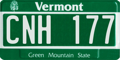 VT license plate CNH177