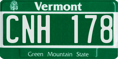 VT license plate CNH178