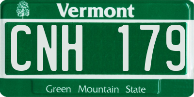 VT license plate CNH179