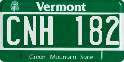 VT license plate CNH182